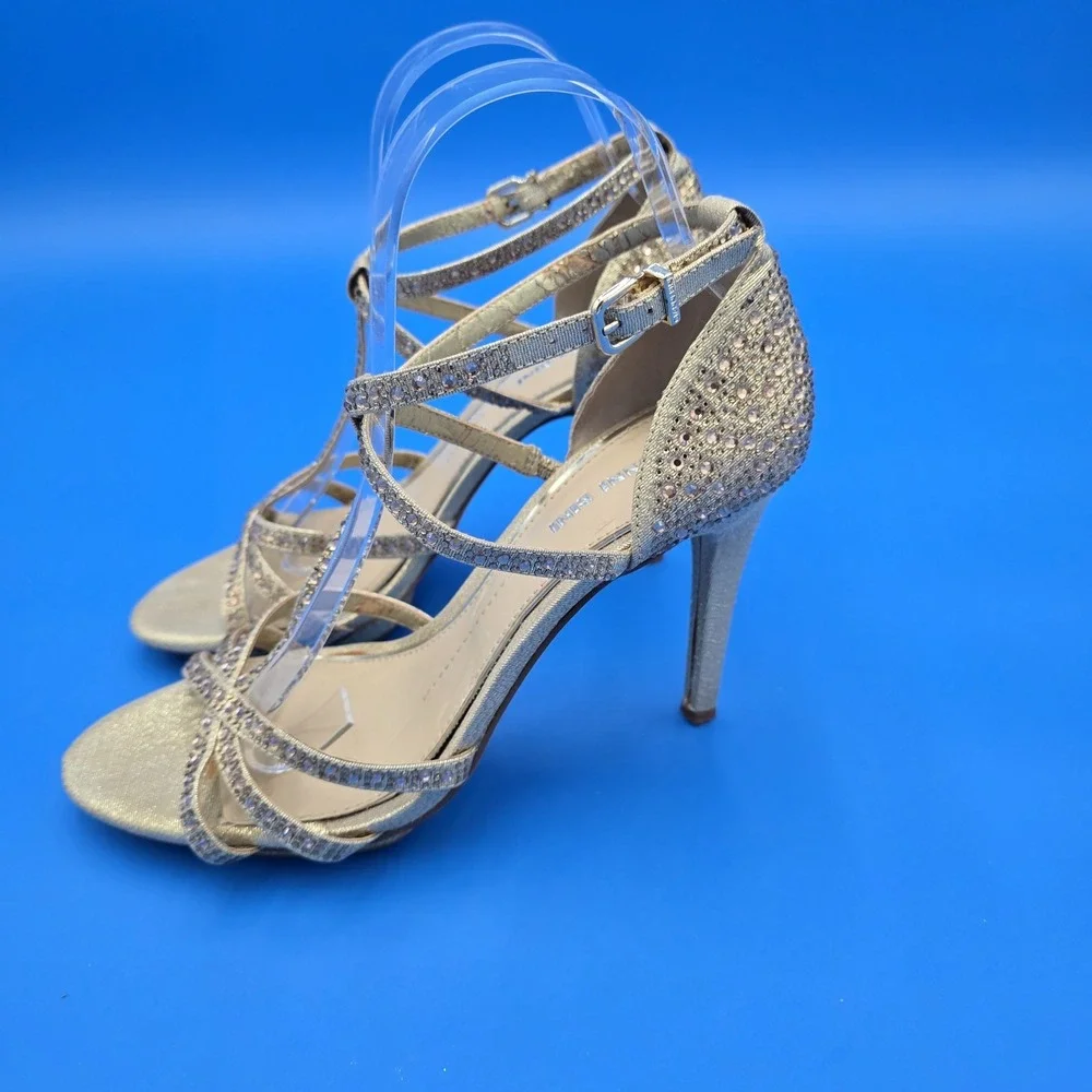 Gianni Bini Women's Strappy Stiletto Heels - Size 9.5 - Gold‎